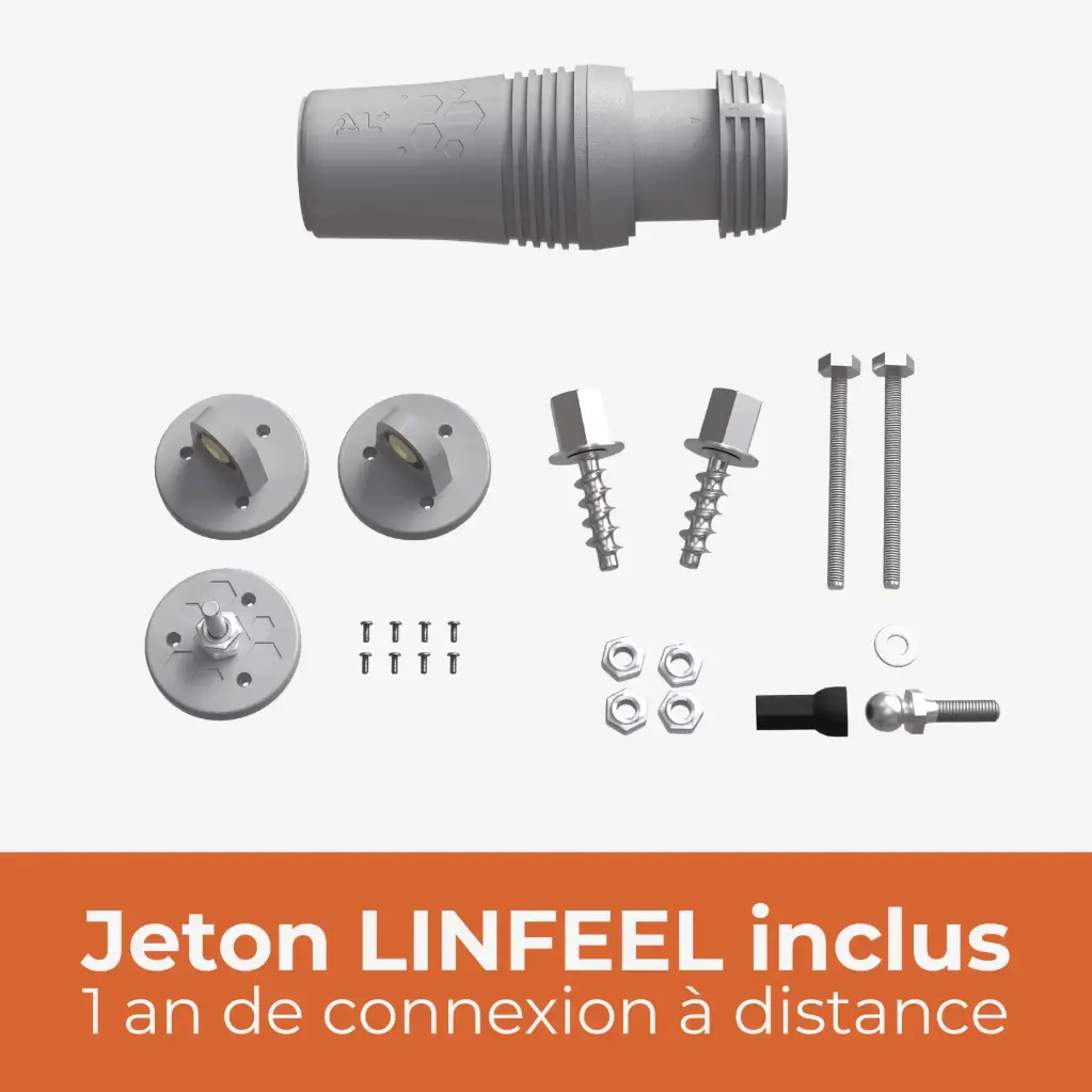 DELTA L+ con kit de fijación para soporte macizo y token LINKFEEL