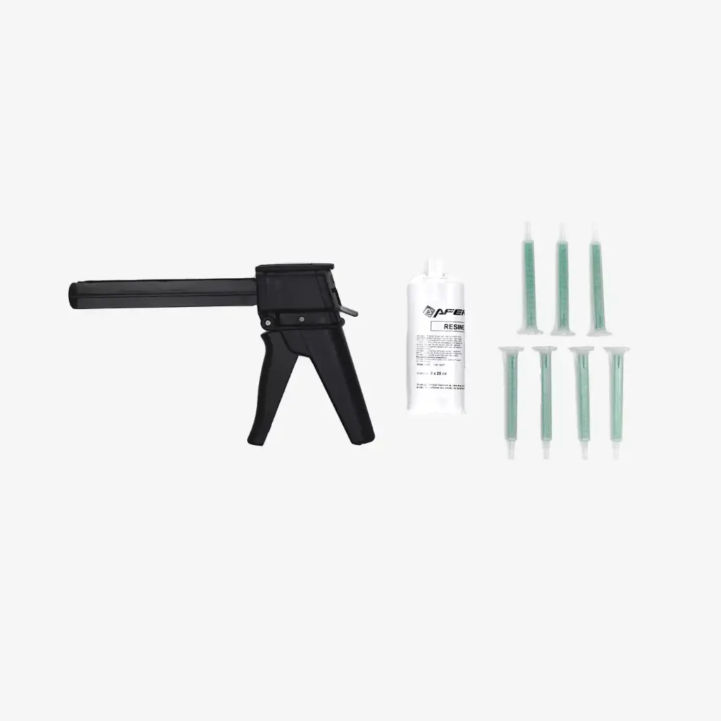 Kit "2" complet collage bi composants "epoxy" 2x25 ml + pistolet