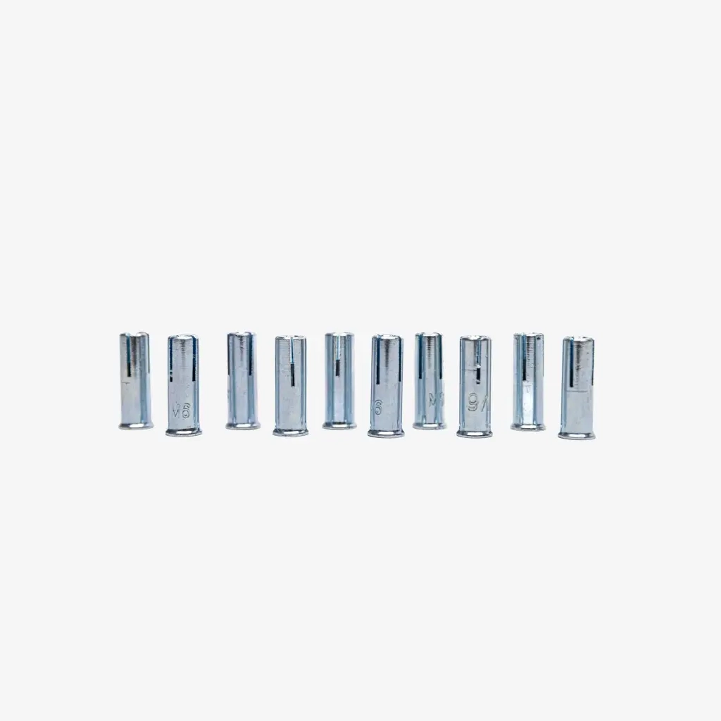 [DOU01] 10 x Zinc-plated steel impact sockets with collar M6 x 25 mm